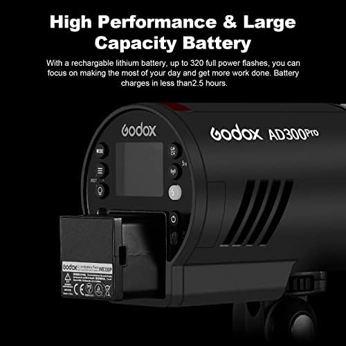 Godox AD300Pro 300ws Фотографија Студио Флеш Комплет, 1/8000 HSS TTL Преносни Отворено Strobe Speedlite Светлината Комплет За Снимање
