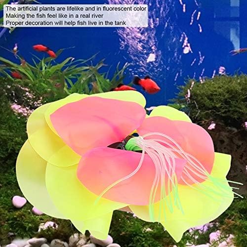 Аквариум украси светла боја силиконски вештачки водни растенија декорација риба резервоар за уредување на повеќебојни лотос вода крин Исклучителна