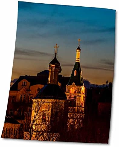 3Drose Alexis Photography - Москва Сити - осветлена црква во вечерните часови - крпи