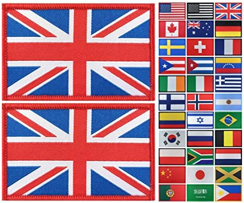 JBCD 2 пакет Велика Британија знаме Обединетото Кралство Печ Британски знамиња Тактичка лепенка на гордоста на гордоста за облека за облека