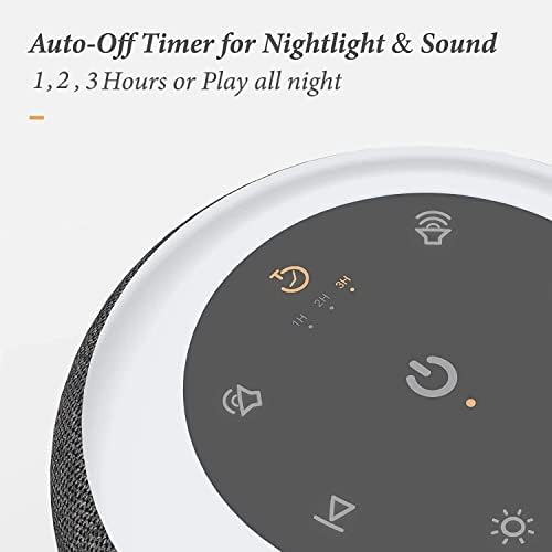 Бафби Бела Бучава Звучна Машина за Спиење со 17 Смирувачки Звуци, 8 Ноќно Светло Во Боја, Функција На Меморија, Дизајн На Ткаенина - Производител