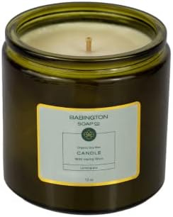 Бабингтон сапун CO. Миризлива свеќа - органска соја свеќа w/ коноп фитил - свеќи за медитација/ ароматерапија за дома - смирувачки