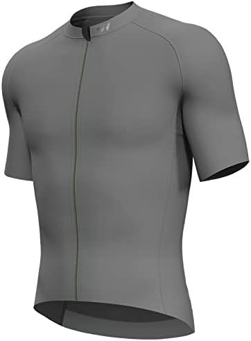 Lo.gas велосипедизам Jerseyерси мажи краток ракав, маички за велосипеди со целосен патент со џебови, облека за велосипеди што дише брзо