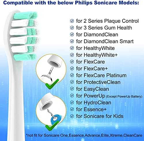 Замена на четкички за заби орална класа, компатибилни со електрични четки за заби на Sonicare, средни до меки електрични четки за полнење