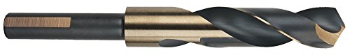 Алатки за сечење на Морс 19045 Амдор Сребрена и Деминг Веб-битови, голема брзина челик, црна и златна завршница, 1/2 3-рамна намалена шанка,