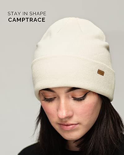 Камперас Бејни Капчиња за мажи Унисекс плетени манжетни со зимски капи, зимски капи, топла скијачка капа, пријатна капа на черепот