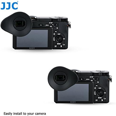 JJC ES-A6500 Голем Eyecup Eyepiece за A6500 A6400 A6600, ергономска овална форма мек силиконски, 360º ротатибилен, A6500 Cup за очи, A6600 Viewfinder,