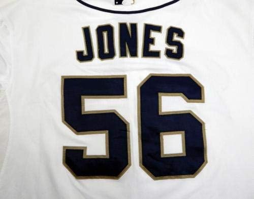 2012 година Сан Диего Падрес Jimими onesонс 56 Игра користеше бел Jerseyерси 48 лепенка - Игра користена МЛБ дресови