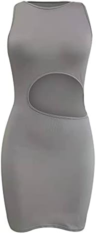 Клуб фустан за жени секси каросерија Исечете ја облеката без ракави мини клубски резервоар фустан без ракав фустан за каросерија мини клуб # фустан #