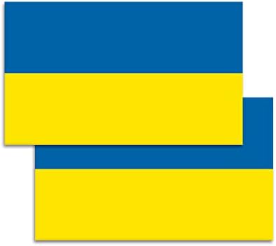 ИГНИКСИЈА Украина Знаме 3х5 Инчи Автомобилски Налепници украинско Знаме Налепници За Автомобили Знамиња Налепници За Браник,
