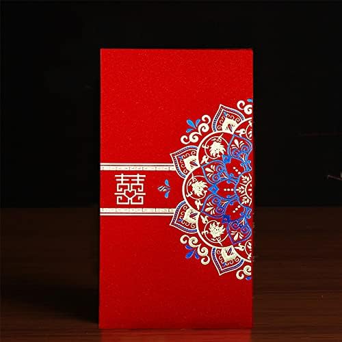 10 Парчиња Свадба Црвени Пликови, Среќни Пари Пликови Подарок Готовина Пликови Пакети За Свадба, Кинеска Традиција Подарок Завиткајте Кеси