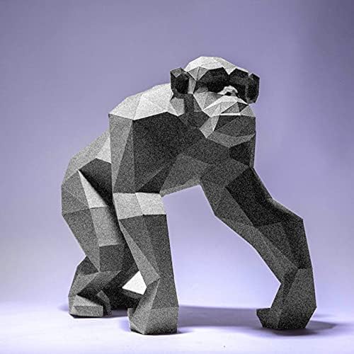 WLL-DP 3D шимпанзо изгледа хартија модел рачно изработена игра креативна геометриска домашна декорација хартија скулптура хартија играчка DIY оригами