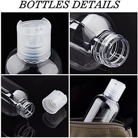 Benecreat 8 пакет 6.7oz Пластични шишиња со миленичиња чисти шишиња за полнење со капаче за превртување на диск за шампон, лосиони, креми