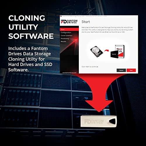 Fantom Drives WD 4TB 7200RPM Комплет за надградба на хард диск, 3,5 , SATA 6.0 GB/s, 64MB кеш со алатка за клонирање FD во USB Flash Drive
