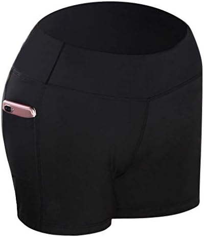Zpervoba женски спојки со висока половината јога панталони тесни странични џебови Спортски шорцеви хеланки 1