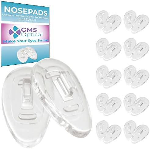 GMS Optical® Push-In солза солза силиконски нос влошки за очила, очила за сонце и абење на очите