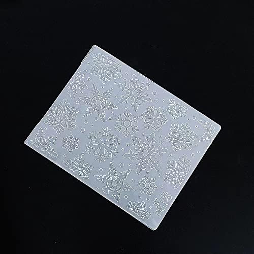 Wooyangfun 3D Texured Merry Christmas Snowflake Polder Polder за правење картички DIY пластични скрип -книги со фото албум картичка хартија