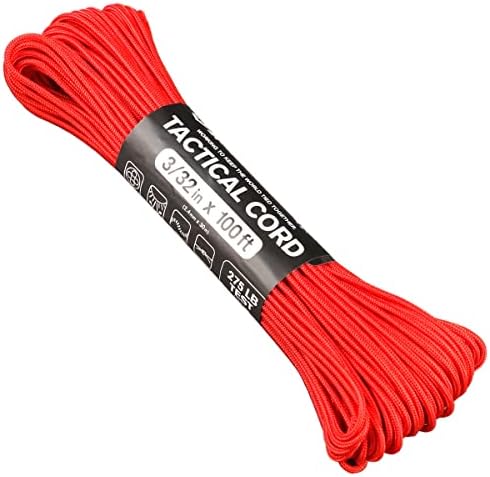 Atwood Rope MFG 275 TACTICICAL PARACORD 100 стапки 4-влакно јадро на најлонски падобрански кабел надвор од опстанокот направен во