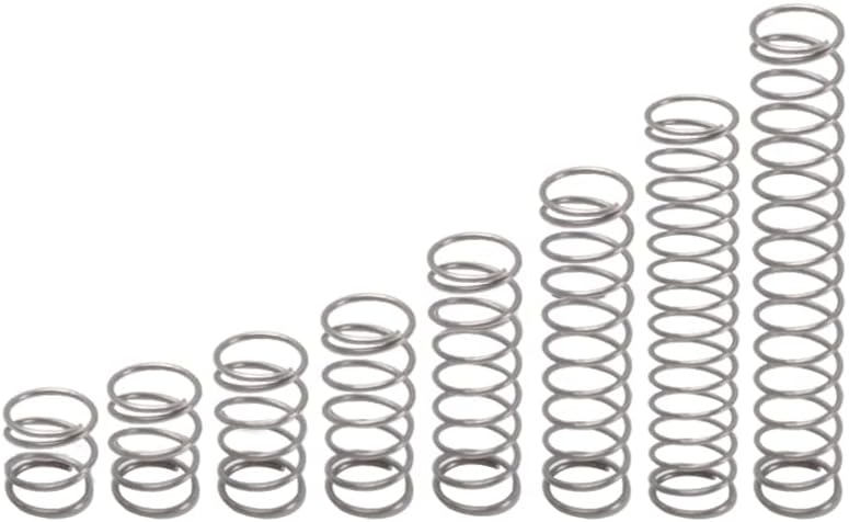 10 парчиња микро компресија пролетен спирален не'рѓосувачки челик 304 А2 Дијаметар на жица Мал 1,2 мм надворешен дијаметар 12мм должина 10-50мм