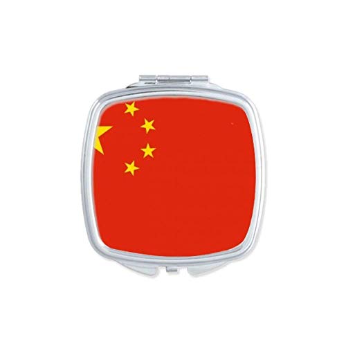 Кина Национално знаме Азија огледало Преносен компактен џеб шминка двострано стакло