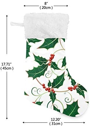 Алаза Божиќни чорапи Божиќ Холи остава бобинки Класични персонализирани големи декорации за порибување за семејни сезонски празници Декор
