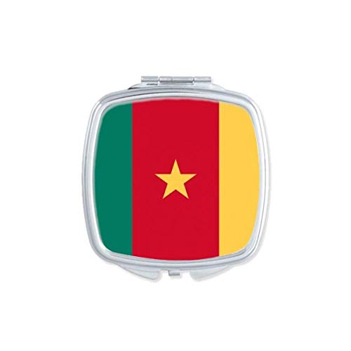 Камерун Национално знаме Африка Огледало во земјата Преносна компактен џеб шминка двострано стакло