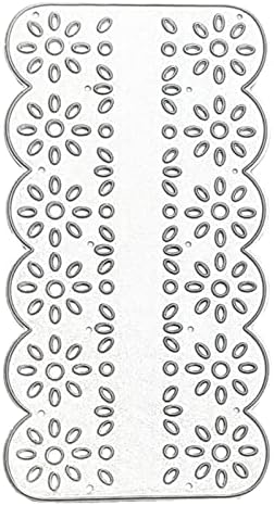 Јанзанг цвет чипка сечење умира цветна лента гранична метална метална облека DIY сноп -книга чипка што втиснува матрици шаблони
