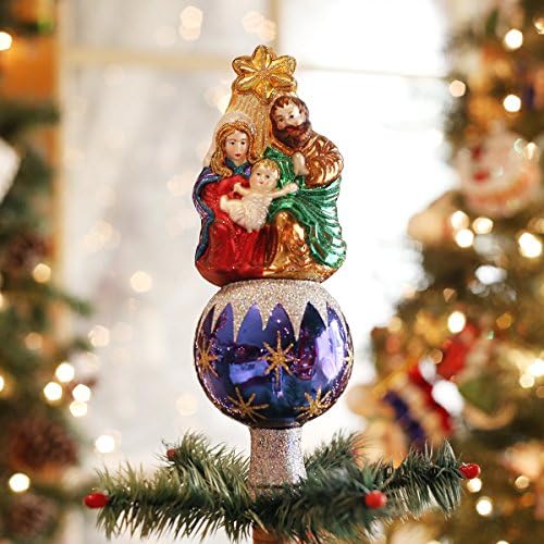 Стариот свет Божиќни духовни подароци стакло разнесени украси за Божиќно породување