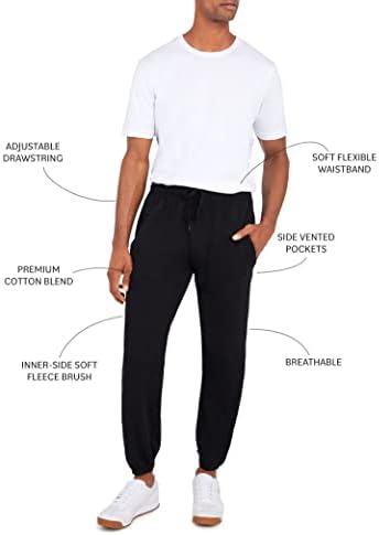 Ендру Скот Машки панталони за џогери од руно | Мулти пакет | Атлетски лабави џемпери за вежбање, трчање, обука