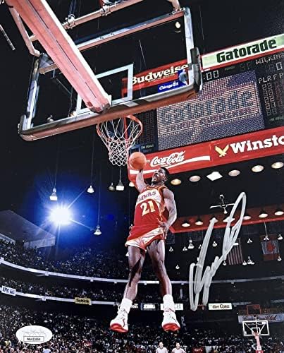 Доминик Вилкинс потпиша автограмиран 8x10 Фото ЈСА автентикација 2 - Автограмирана НБА фотографии