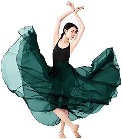 Paенски женски лирски танц здолниште со долги чисто чисто замав здолниште модерни балетски носии за изведба
