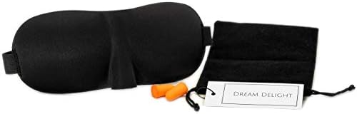 3Д контурирана прилагодлива маска за спиење, удобна и мека маска за очи за патување, дремки, смена работа со ушни приклучоци и торба за патувања-