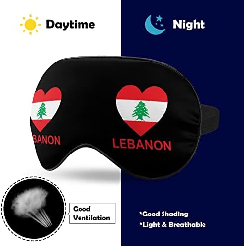 Љубов Либан Мека Маска За Очи Капак Ефективно Засенчување Удобност На Очите Маска за Спиење Со Еластичен Прилагодлив Ремен