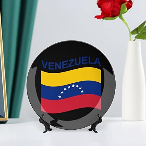 Знаме На Венецуела Керамичка Коска Кина Декоративни Плочи Со Штанд Виси Орнаменти Вечера Плочи