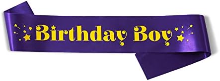 Забава за да биде роденденско момче, роденденска забава за украси за забава, фаворизира подароци за момчиња и мажи виолетова