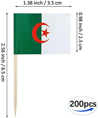 ЈБЦД Алжир Чепкалка За Заби Знаме Мини Мали Алжирски Кекс Топер Знамиња