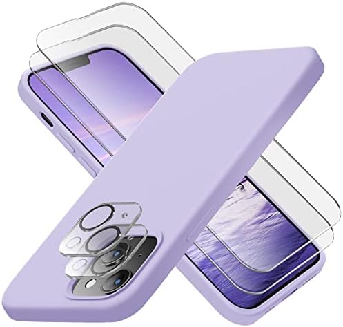 Cordking Дизајниран За Iphone 14 Случај, Силиконски Телефон Случај со [2 Заштитници На Екранот] + [2 Заштитници На Објективот На Камерата]
