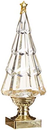 Спарл Голдтон новогодишна елка осветлена 13,75 инчи акрилна декоративна таблета фигура