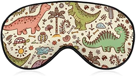 Диносаурус Тираносауро Рекс за спиење маска за очите за очи со прилагодлива лента за слепите за патувања за авиони за патување