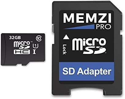 MEMZI PRO 32gb 90MB/S Класа 10 Микро SDHC Мемориска Картичка СО SD Адаптер ЗА LG G7 One, X Power 3, G5, Stylo+, Stylo 3 Плус, X Power 2, V30 ThinQ,