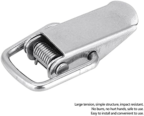 Хардвер за прицврстувач за заклучување од не'рѓосувачки челик HASP, 10 парчиња заменливи делови за заклучување на куферот