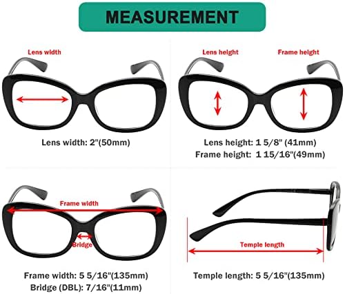 Очила Шик Очила За Читање За Жени Преголеми Читатели-Црна +1.50