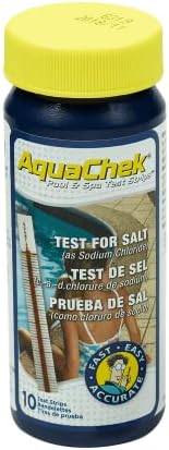 Титратори за тестирање на сол Аквачек за базени - Ленти за тестирање на базен со солена вода за натриум хлорид - Брзи и точни