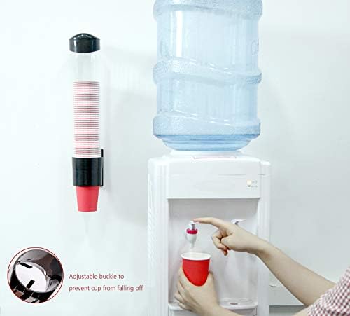 Диспензерот За Чаши за вода Монтиран На Ѕид Со Едно Копче За Допир Диспензерот Против Прашина Пластичен Држач За Хартиени Пластични Чаши