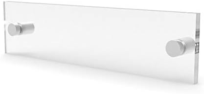 FifturedIsPlays® 2 листови акрилик по сет јасен држач за име на знак Plexiglass 2x8 8x2 wallmount Постерска рамка за поставување 119884-2x8-NPF