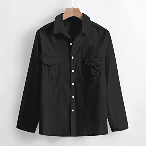 Копче за маички со долги ракави на FSAHJKEE, копче надолу, тенок се вклопува обичен редовно лето лето западно класично работното кошула за истегнување