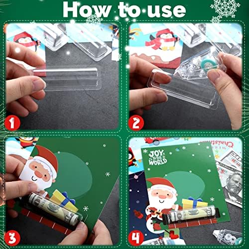 ГЕЕЕ 51 парчиња држач за картички за Божиќ за готовина за усни мелем торбички чисти усни мелем торбичка пластична торбичка за усни