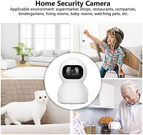 Vakitar 2K 3MP Smart Security Camera WiFi 360 ° Панорамски ноќен вид на движење за движење 2 Way Audio за монитор за бебиња ПЕТ 110‑240V