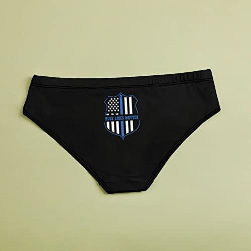 Црни животи материи полициска линија знаме женски гаќички ниски издигнувања меки без шоу бикини долна облека