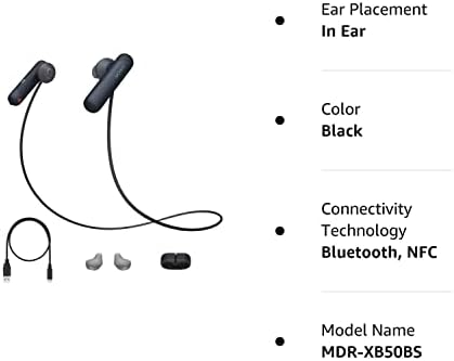 Слушалки за Bluetooth Bluetooth со Sony, најдобри безжични спортски уши со микрофон/микрофон, IPX4 SplashProof Stereo Comfort Gym што